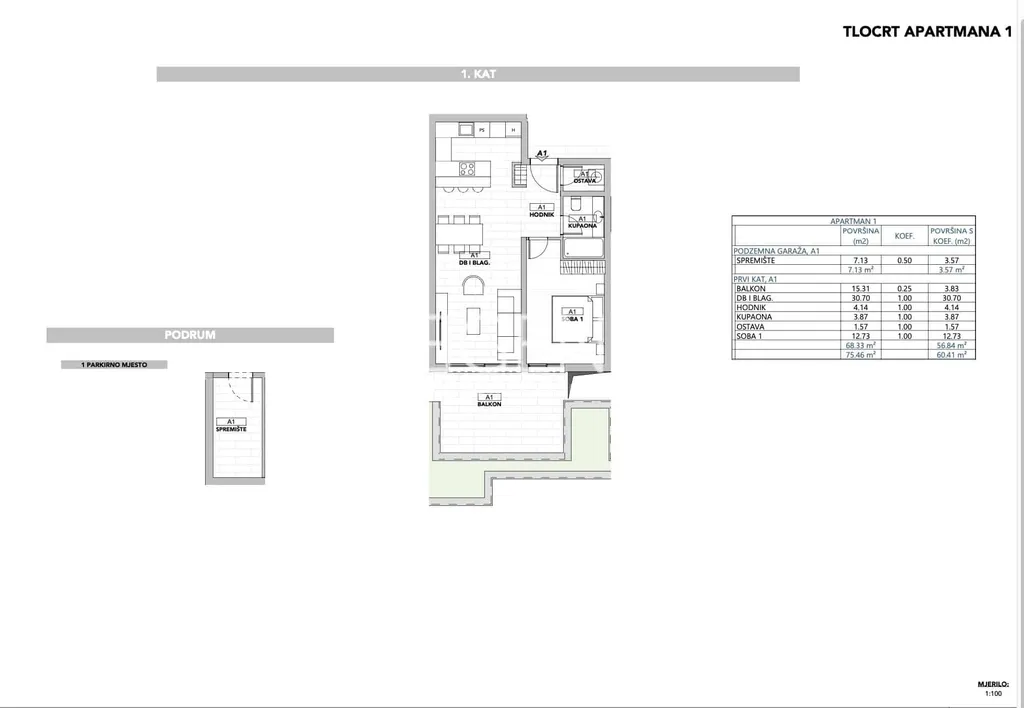 Kvarner, Opatija - Luxusní dvoupokojový byt, novostavba 57 m2