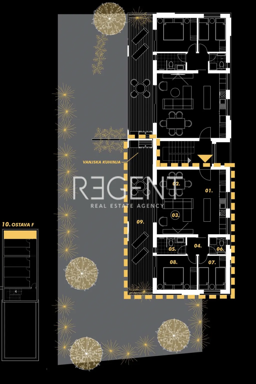 Istrie, Umag - Luxusní třípokojový byt, novostavba 82 m2