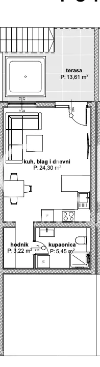 Trogir, Čiovo - Studio apartmán v luxusním apartmánovém komplexu blízko moře 33 m2