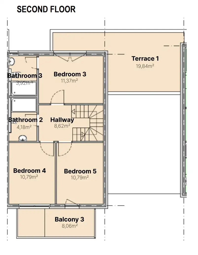 Privlaka - Dom szeregowy z basenem i tarasem na dachu.