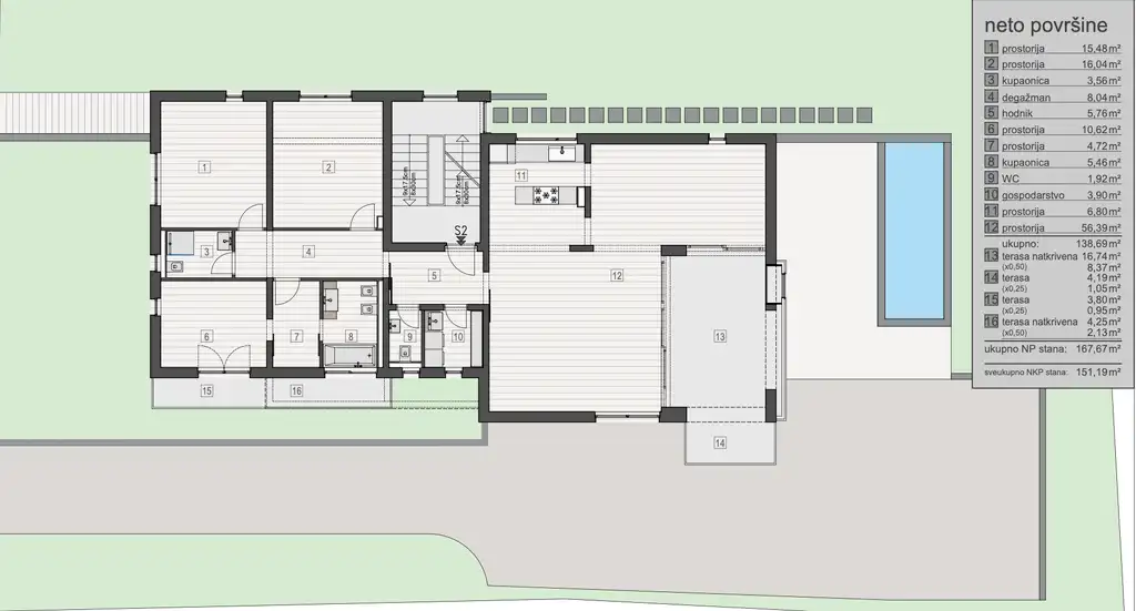 Záhreb, Šestine – Exkluzívny byt s terasou