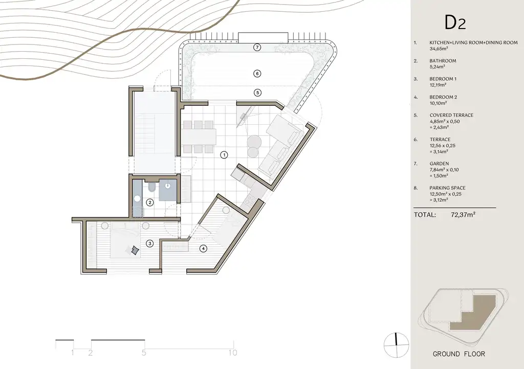 Rogoznica – trosoban stan s vrtom
