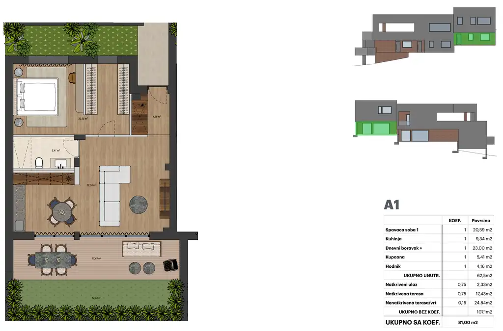 Zagreb, Remete – Luxus-Penthouse