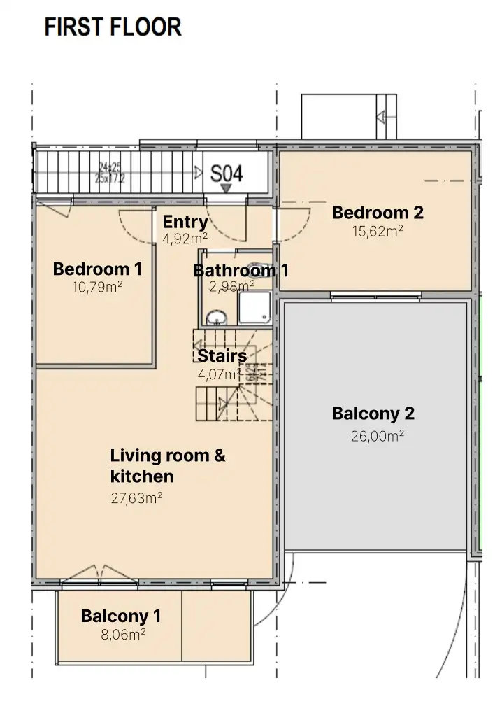 Privlaka - Dom szeregowy z basenem i tarasem na dachu.