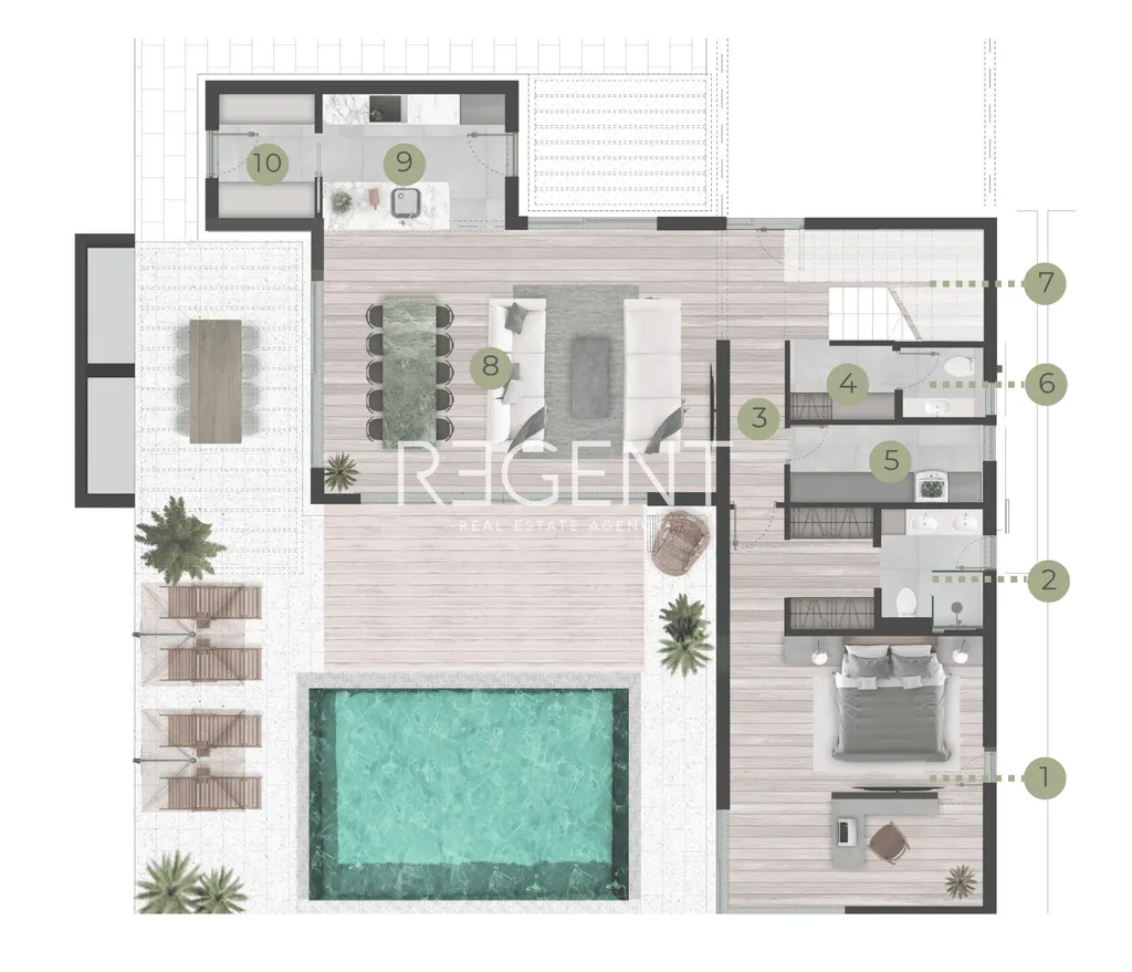 Brač, Supetar - Vila s bazénem v luxusním komplexu 255 m2