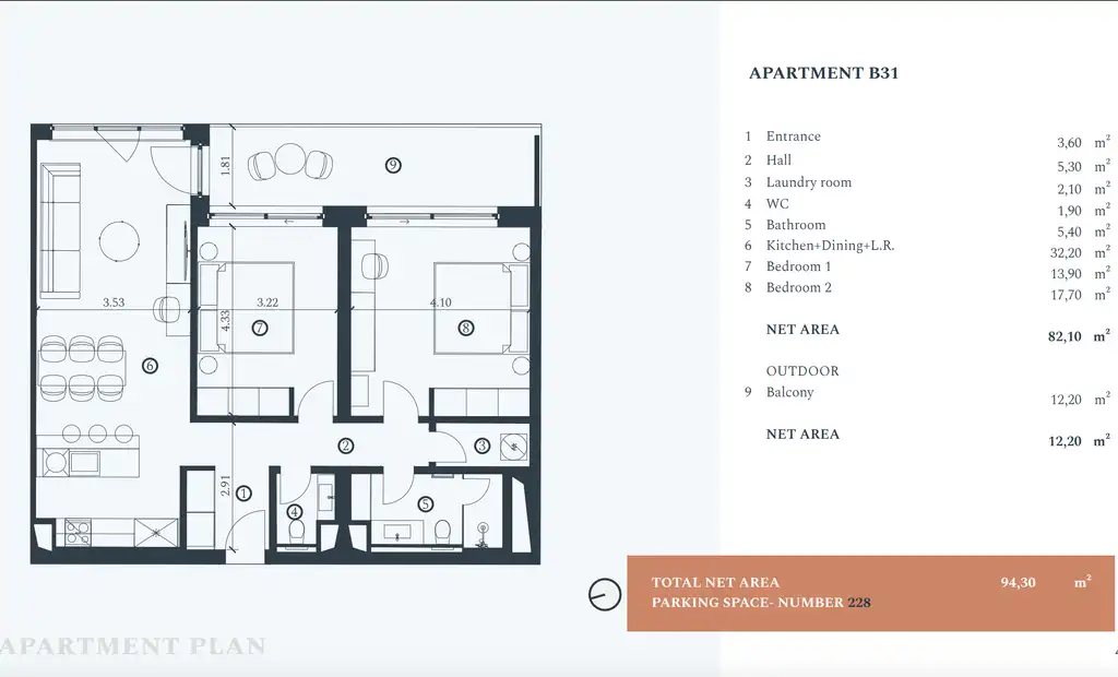 Istra, Savudrija, Crveni Vrh – Petram Resort apartman 94 m2
