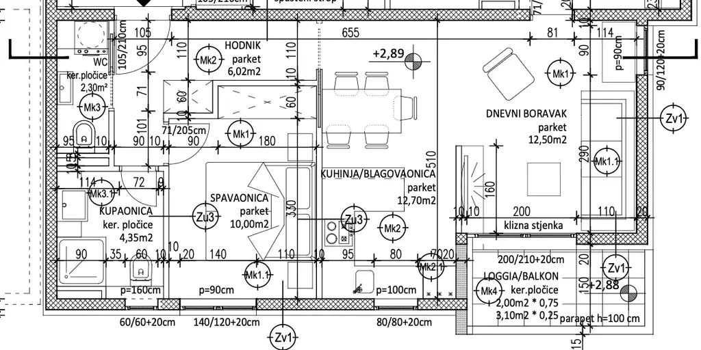 Podstrana, one-bedroom apartment 46 m², balcony, new construction 2025