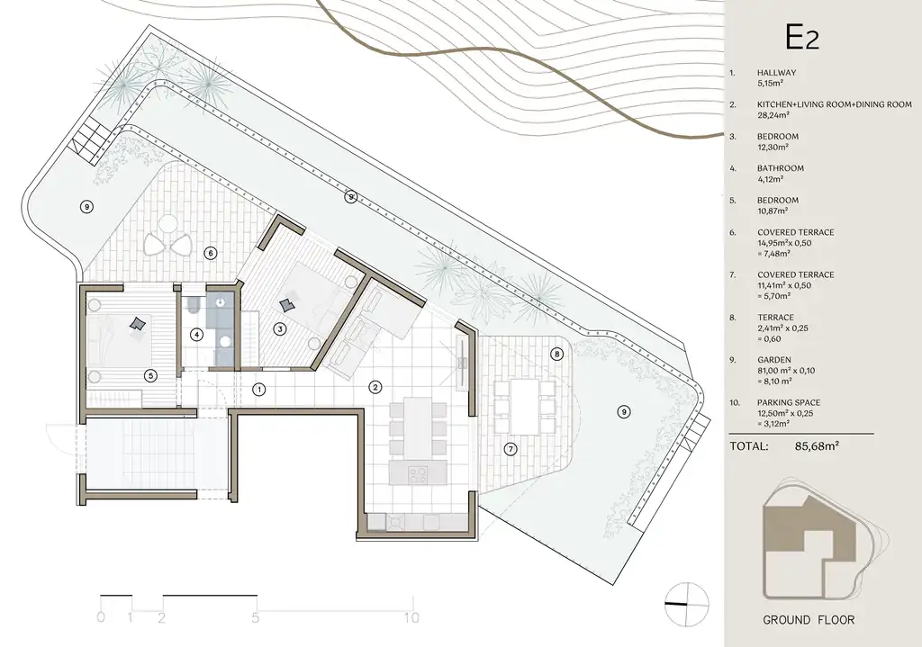 Rogoznica – trosoban stan s velikim vrtom