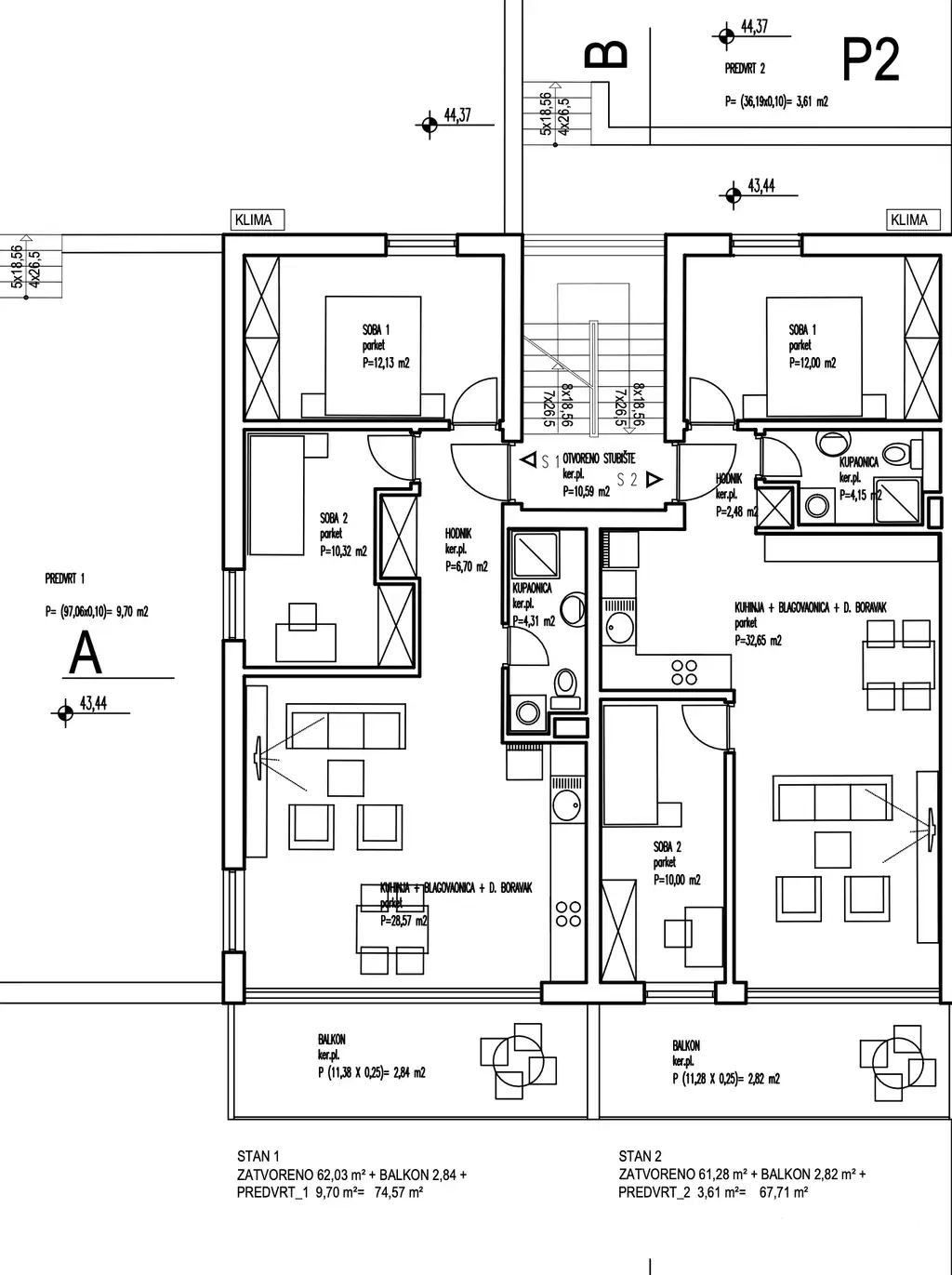 Split, Podstrana - Moderný dvojizbový byt 74 m2 novostavba *Exkluzívny predaj