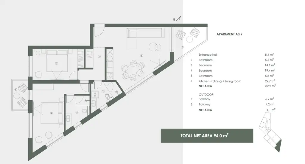 Istra, Savudrija, Crveni Vrh - "Golf Residence" trojizbový apartmán
