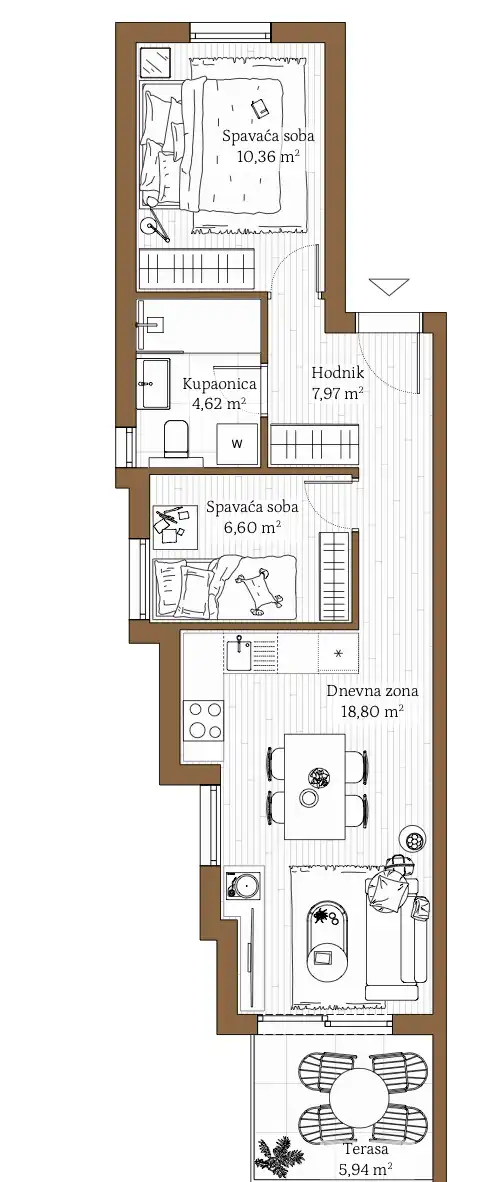 Kaštela, Kaštel Lukšić – trosoban stan s terasom i pogledom na more