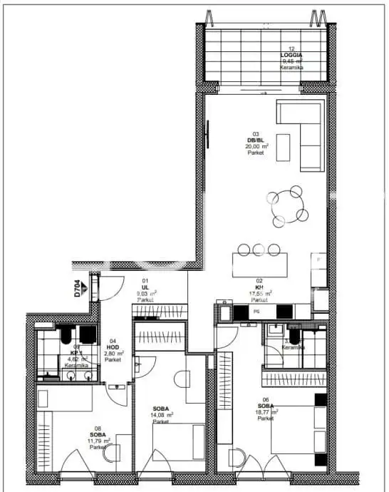 Zagreb, Charlesa Darwina, VMD - Moderno štirisobno stanovanje 138 m2, novogradnja