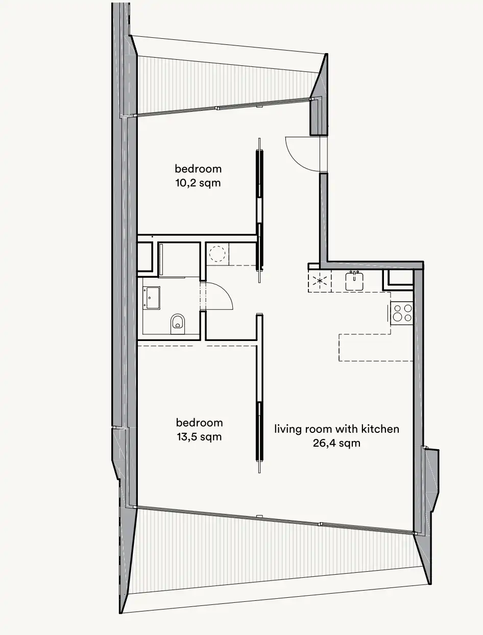 Podstrana – stan 78,84m²,2S+DB, terasa 15,83m²,garažno parkirno mjesto
