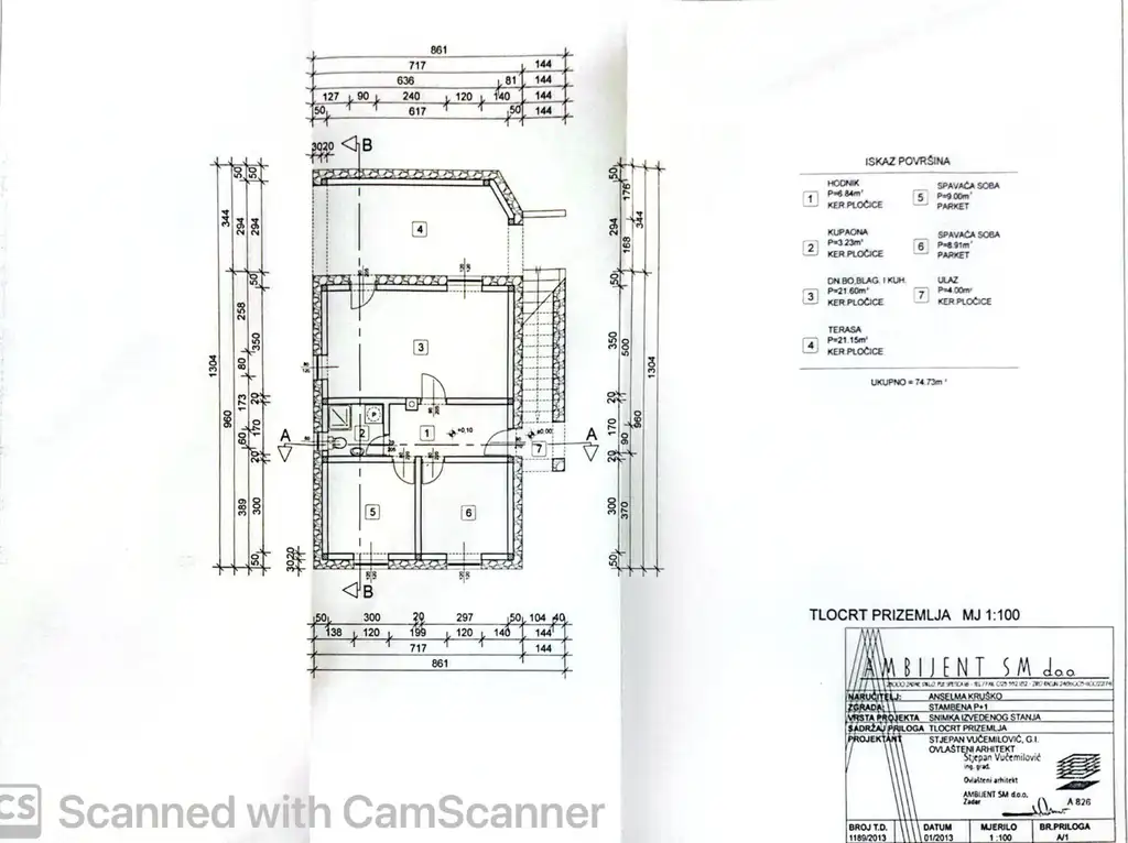 Zadar, Premuda - Kamienny dom z basenem