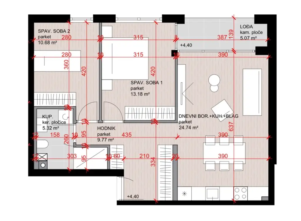 Zagreb, Maksimir - Moderan trosoban stan s garažom