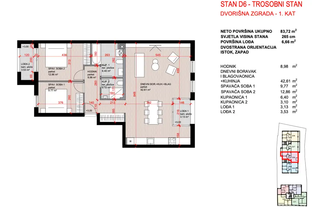 Zagreb, Maksimir - Moderan trosoban stan s garažom