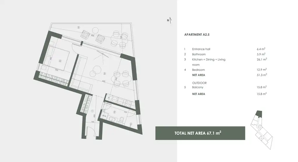 Istra, Savudrija, Crveni Vrh - "Golf Residence" dvoupokojový apartmán