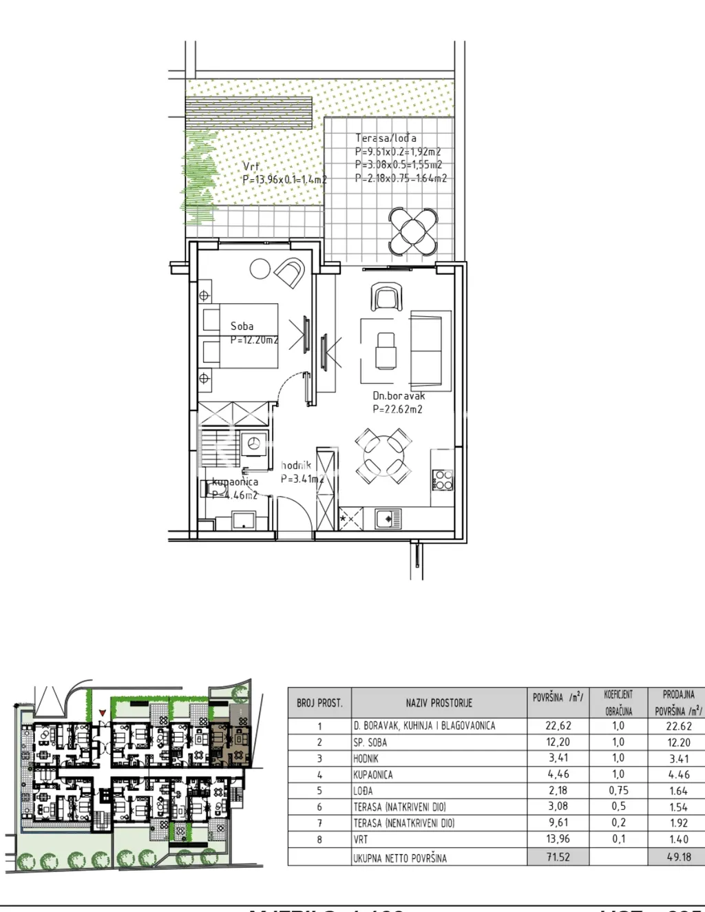 Makarska - Moderný jednoizbový byt 49 m2 NOVÁ STAVBA