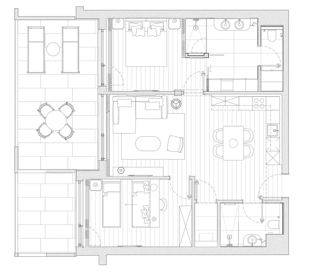Zadar, Petrčane - Dvosoban apartman s loggiom