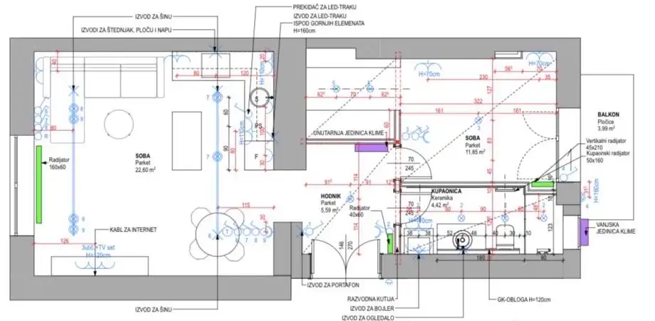 Zagreb, Donji Grad - Kompletno renoviran dvosoban stan