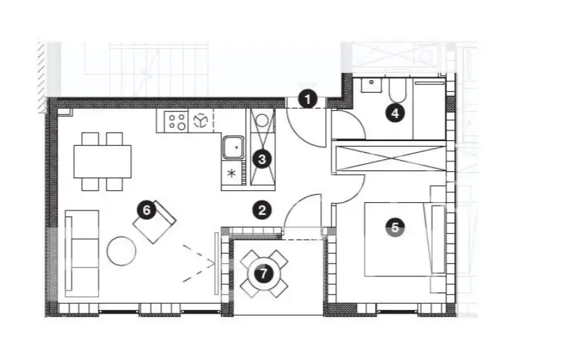 Hvar, Vrboska - appartamento con una camera da letto, nuova costruzione