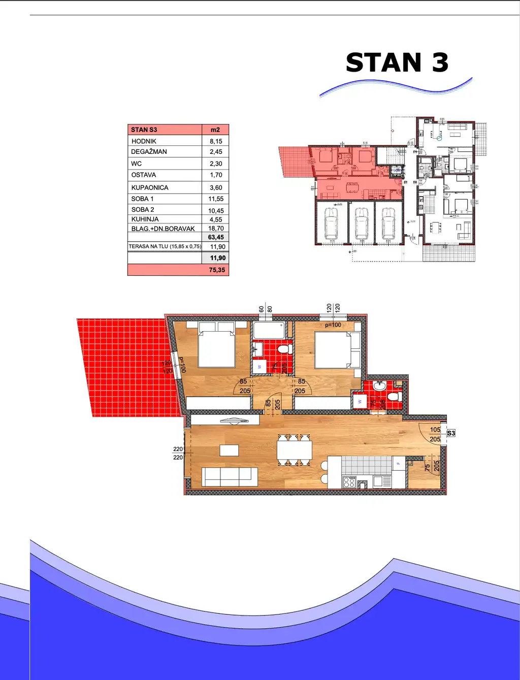 Makarska, Drvenik - Dvosoban stan u novogradnji kraj mora