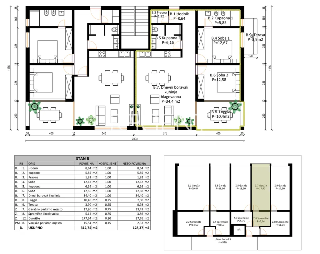 Istra, Rovinj - Appartement moderne en construction de 128,37 m2