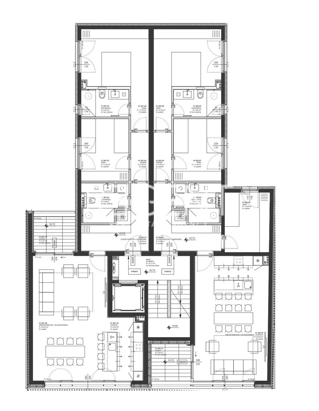 Zagreb, Medvedgradska - Vierzimmerwohnung im Stadtzentrum, Neubau 102 m2
