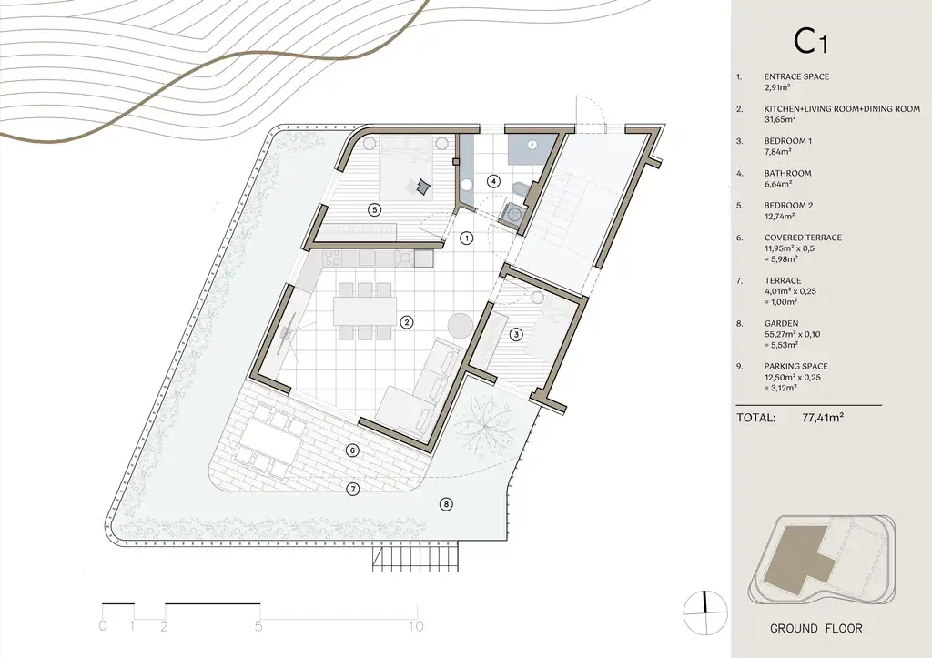 Rogoznica - Nowoczesne mieszkanie trzypokojowe