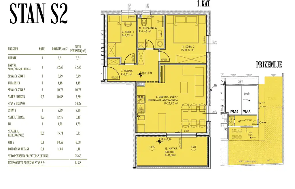 Castelli, Kaštel Stari - Appartamento con due camere e terrazza in una moderna nuova costruzione