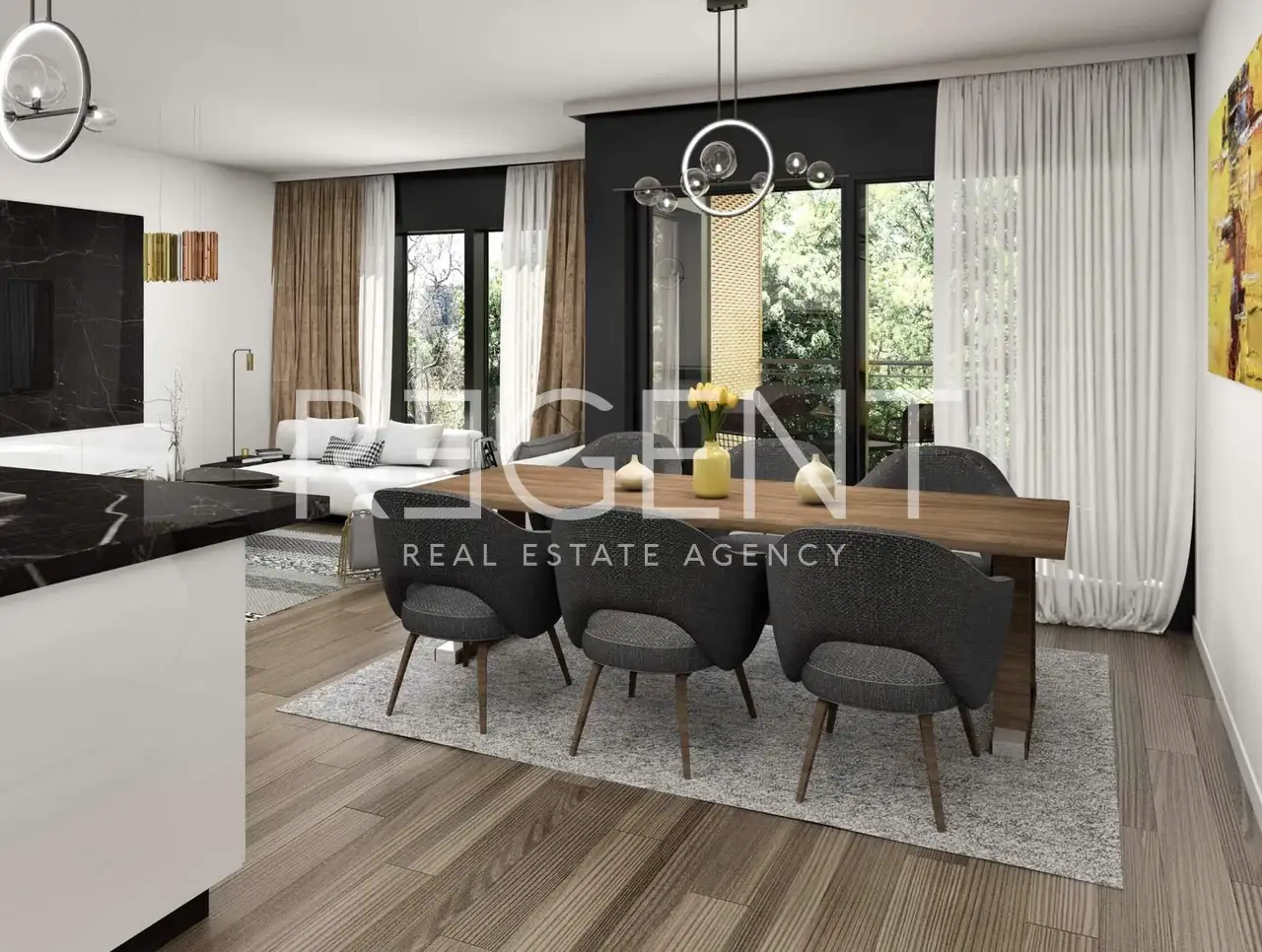 Záhreb, Ribnjak, Gold Residence – Päťizbový byt v centre mesta 143 m2