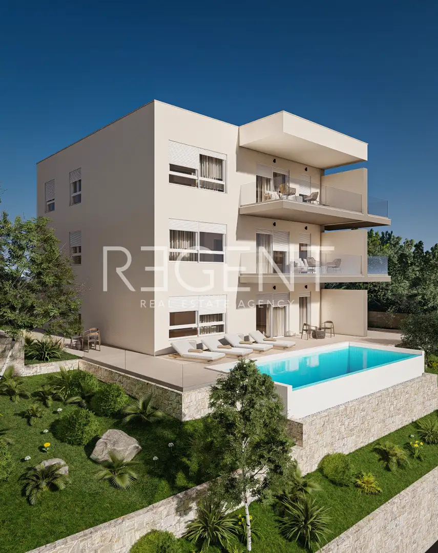 Trogir, Marina - Dreizimmerwohnung mit Balkon in modernem Neubau