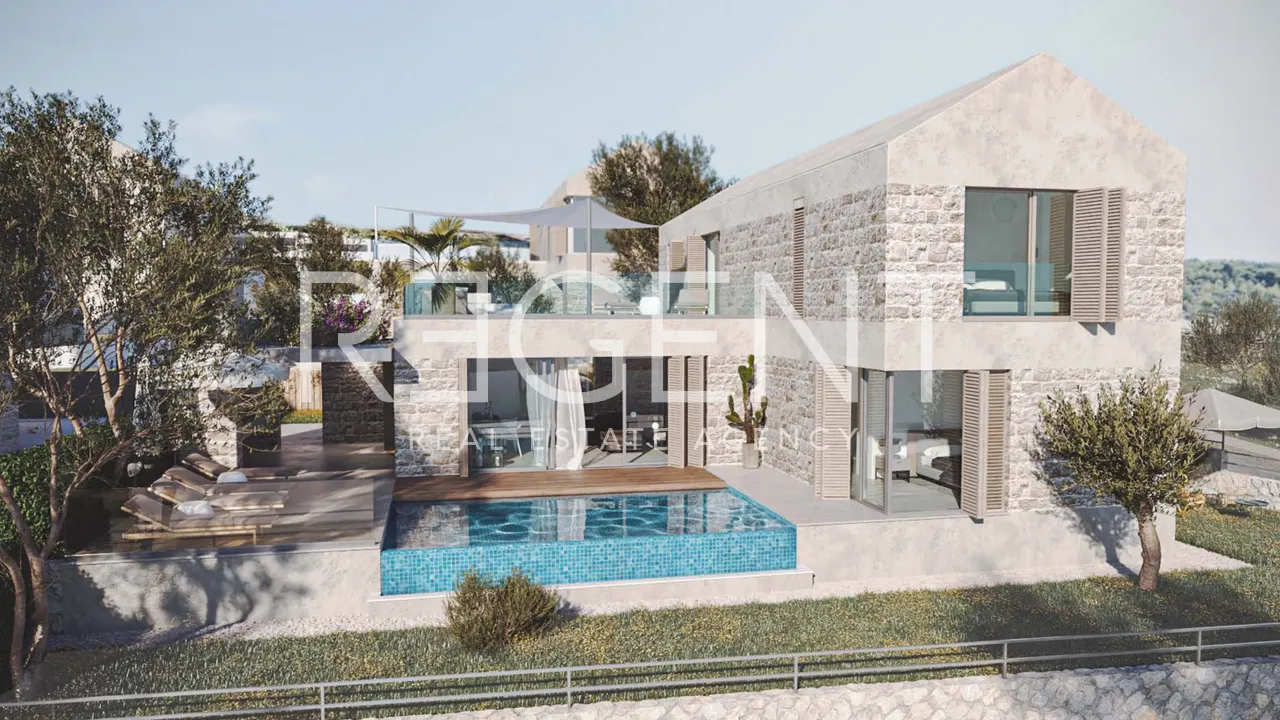 Brač, Supetar - Vila s bazenom u luksuznom kompleksu 280 m2