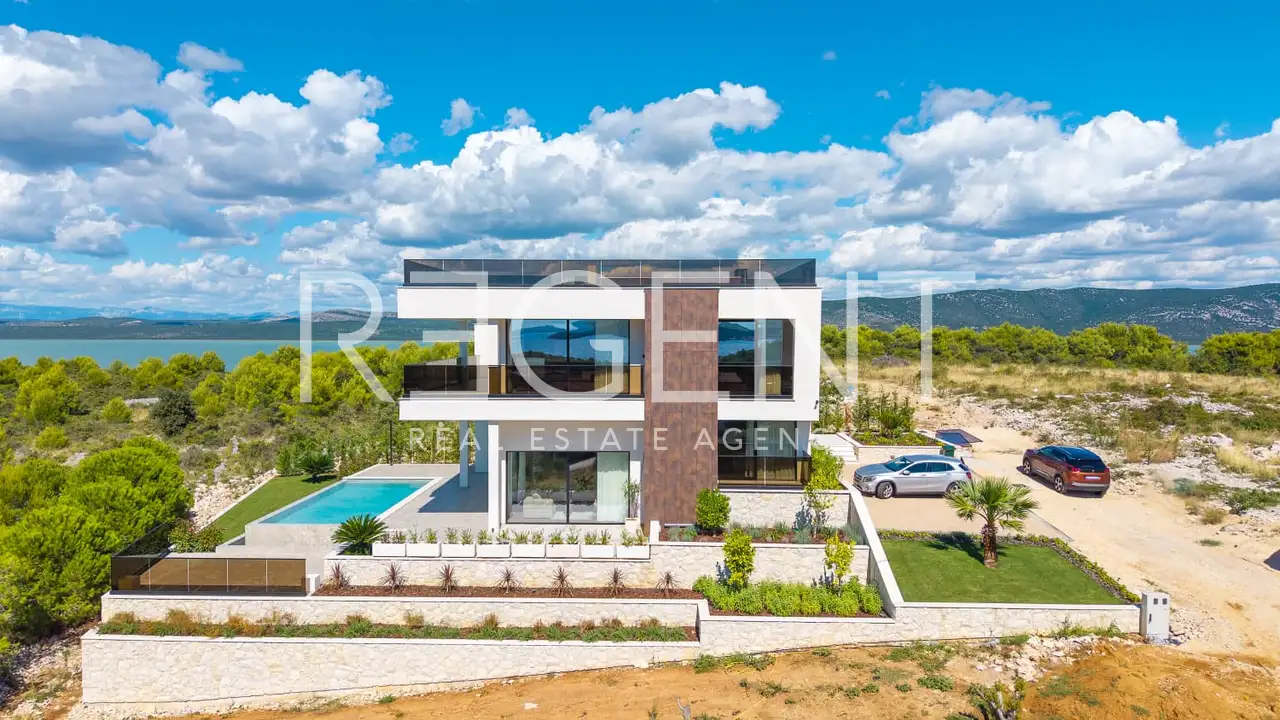 Pakoštane, Drage - Villa, infinity bazen, rooftop, pogled na more