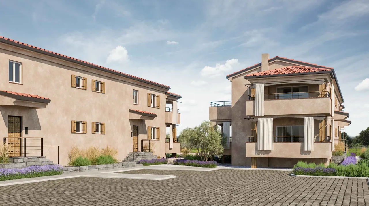 Istrie, Umag - Moderní třípokojový byt v komplexu dvou obytných budov 89,60 m2 – Novostavba