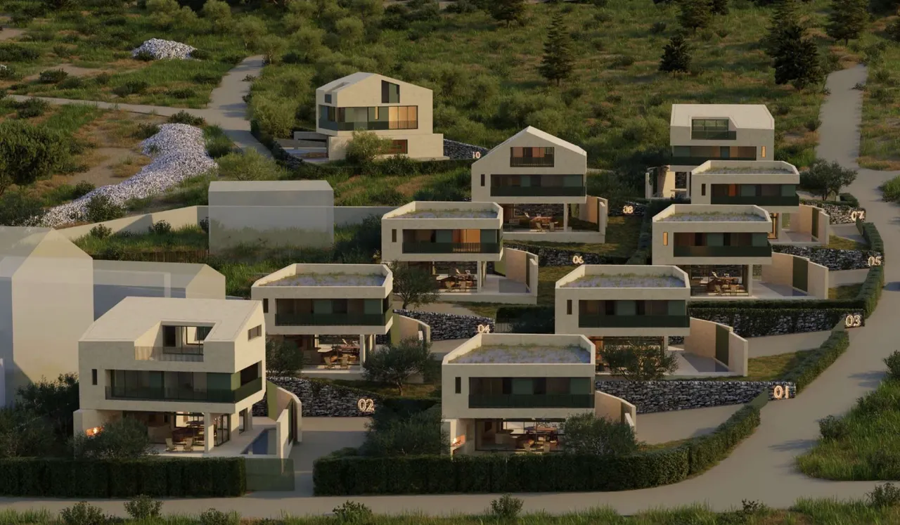 Brač, Sutivan - Trosobna dvoetažna vila sa bazenom i pogledom na more 109 m2