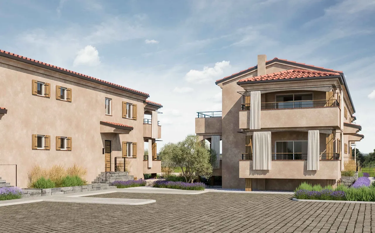 Istrie, Umag - Moderní třípokojový byt v komplexu dvou obytných budov 88,97 m2 – Novostavba