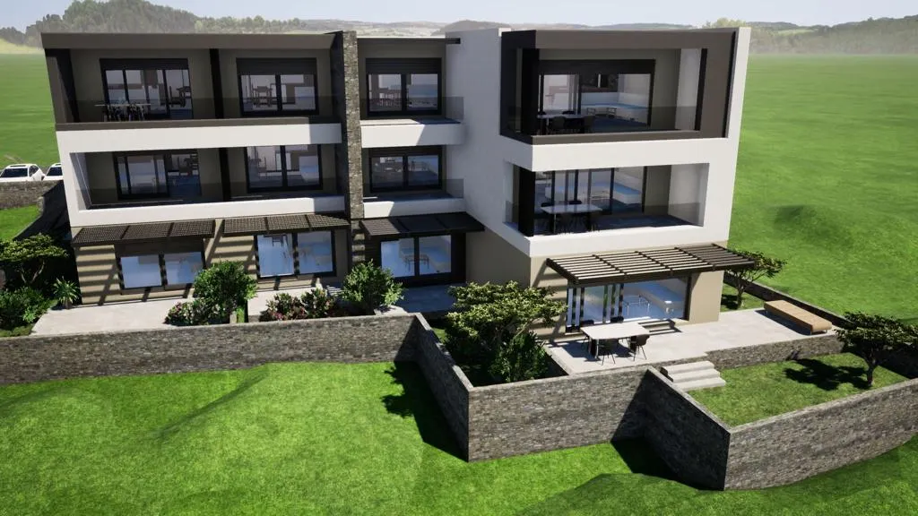 Šibenik, Žaborić – Luxusní byt 72 m² s terasou a zahradou