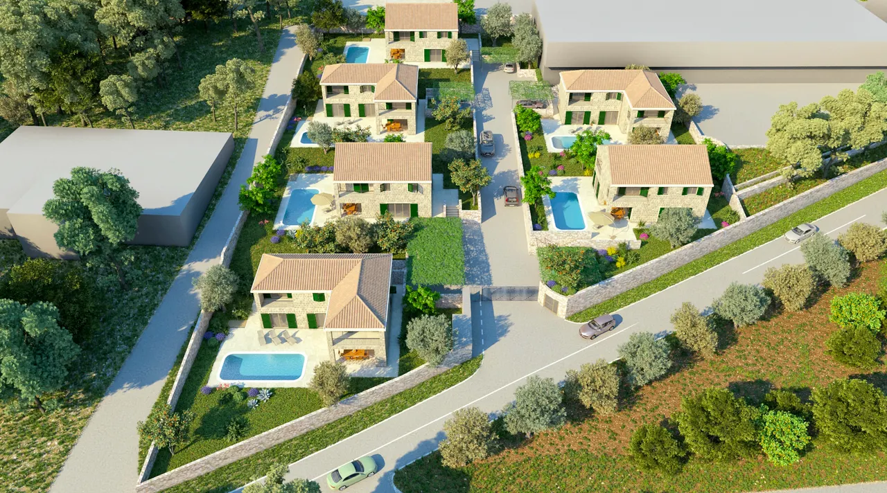 Brač, Bol - Građevisnko zemljište s projektom za izgradnju vila