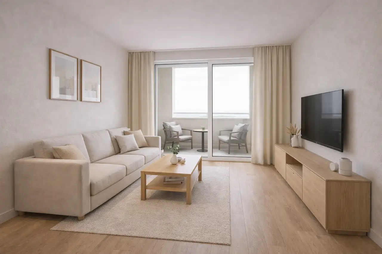 Makarska, Zelenka - dvosoban stan u novogradnji s terasom i vrtom