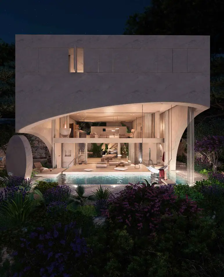 Brač, Postira - Građevinsko zemljište sa projektom vile