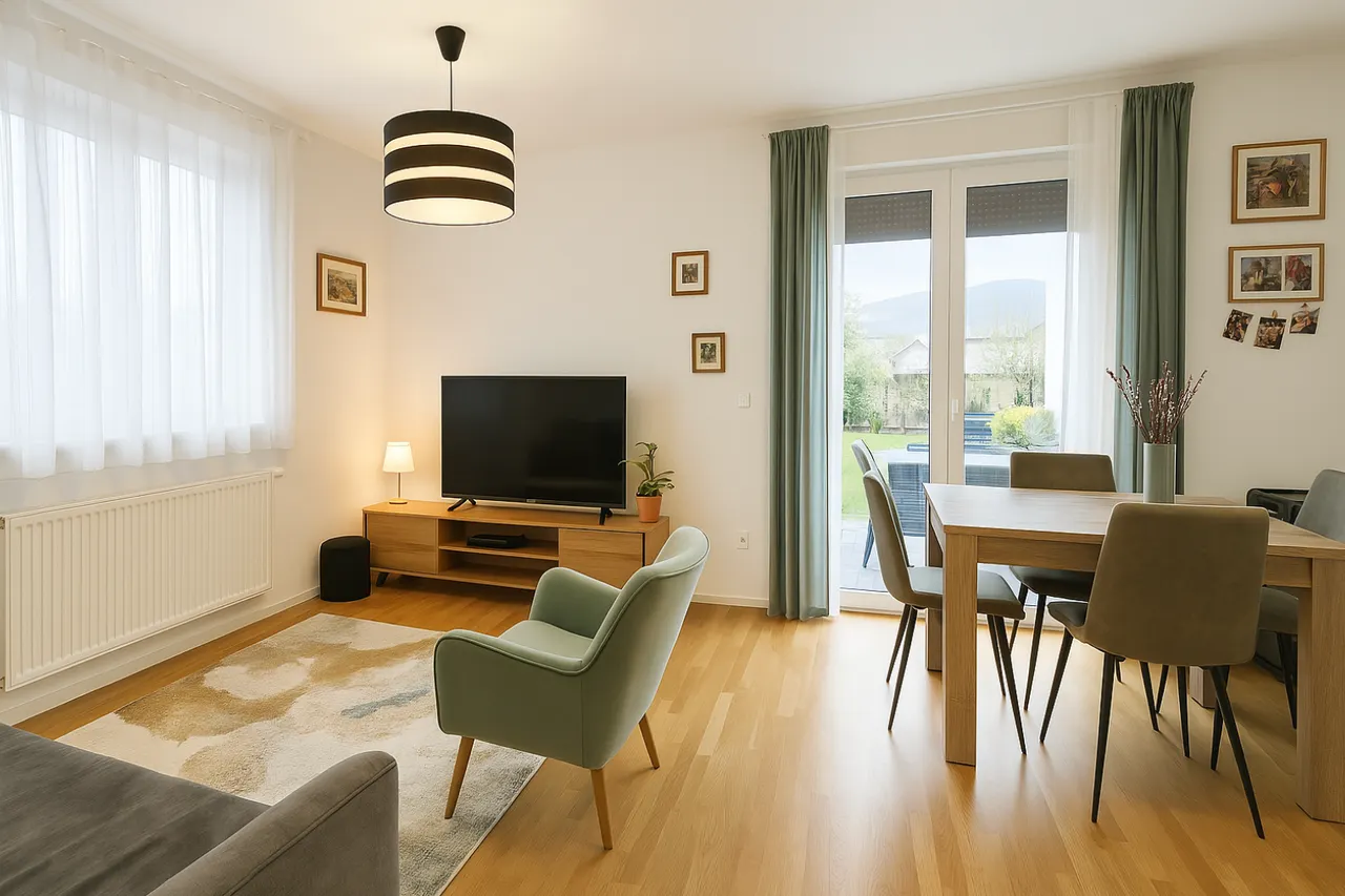 Záhreb, Dugave - moderný trojizbový byt 51 m2 s parkovacím miestom, záhradou a skladom