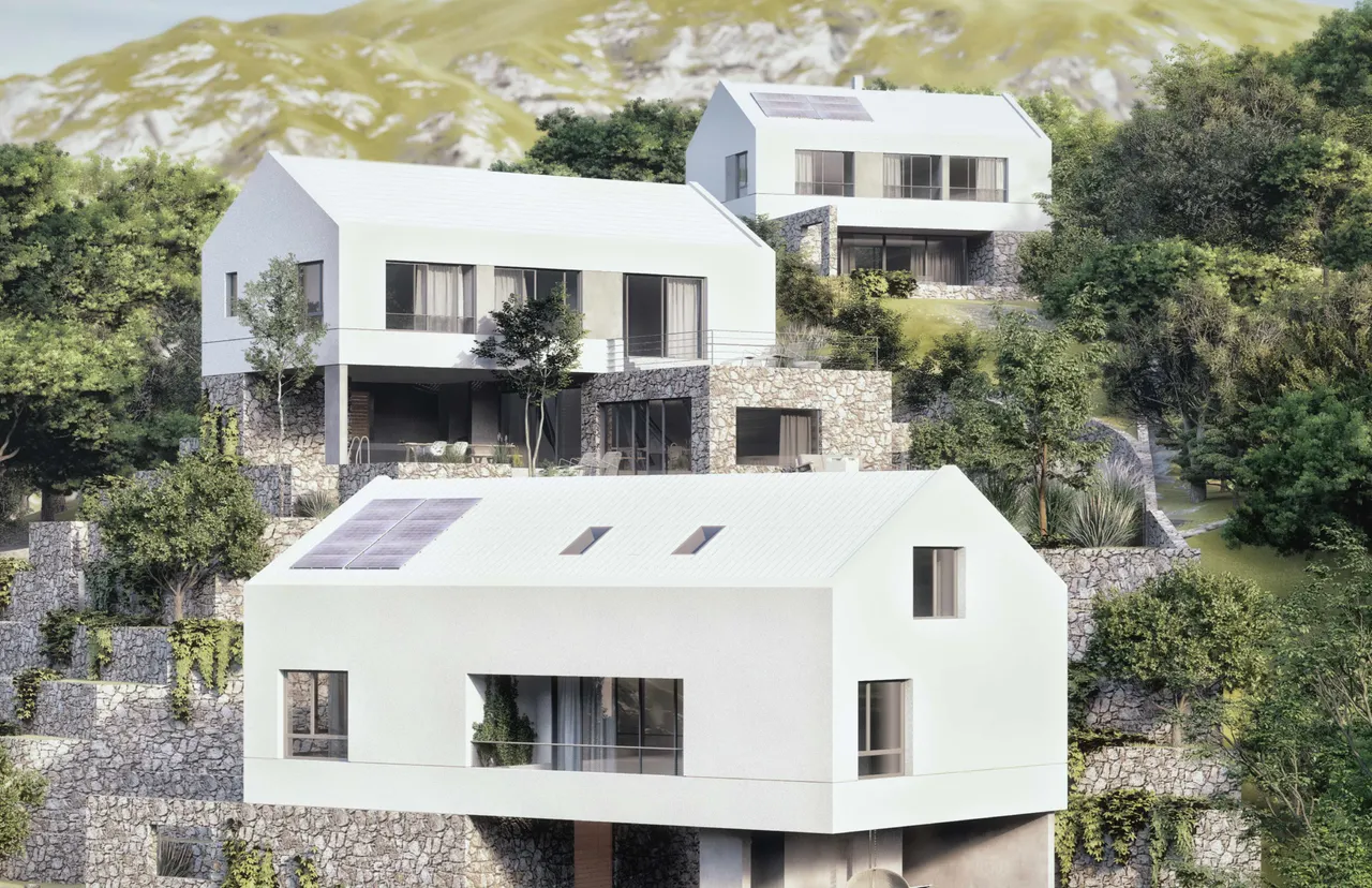 Brač, Farska- građevinsko zemljište s projektom 909m2