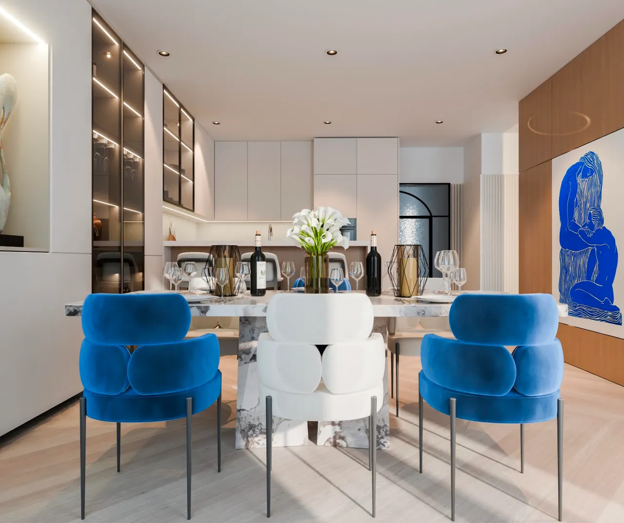 Trogir, Čiovo - Apartmán v luxusním apartmánovém komplexu blízko moře 80 m2