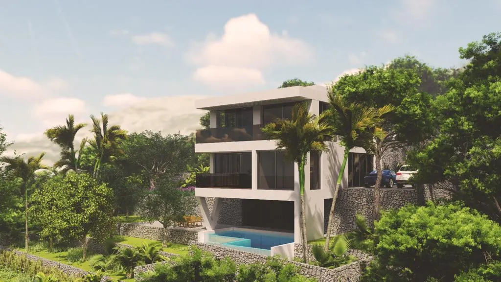 Omiš, Lokva Rogoznica - Moderna villa in costruzione con vista mare 277 m2