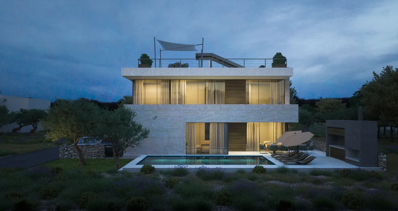 Sukošan – Luxueuse villa moderne avec piscine 411 m2