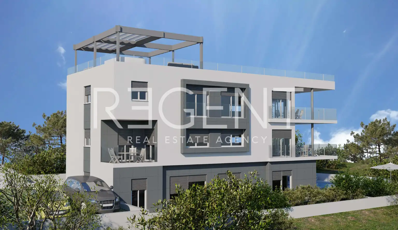 Trogir, Čiovo - Dvosoban stan NOVOGRADNJA 58 m2