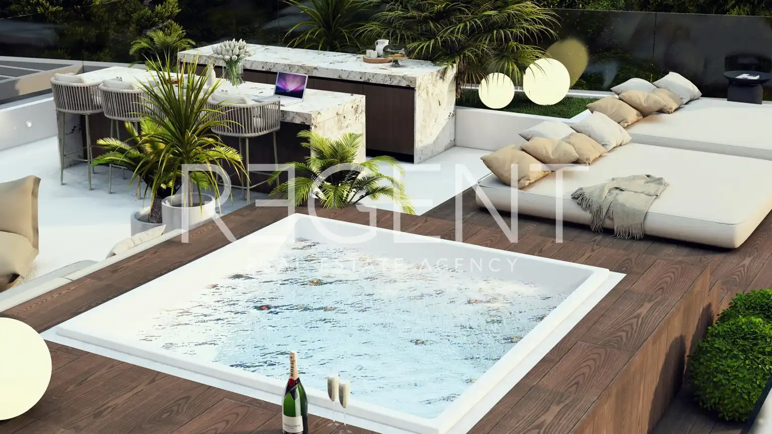Trogir - Urbane Villa mit Pool und Meerblick