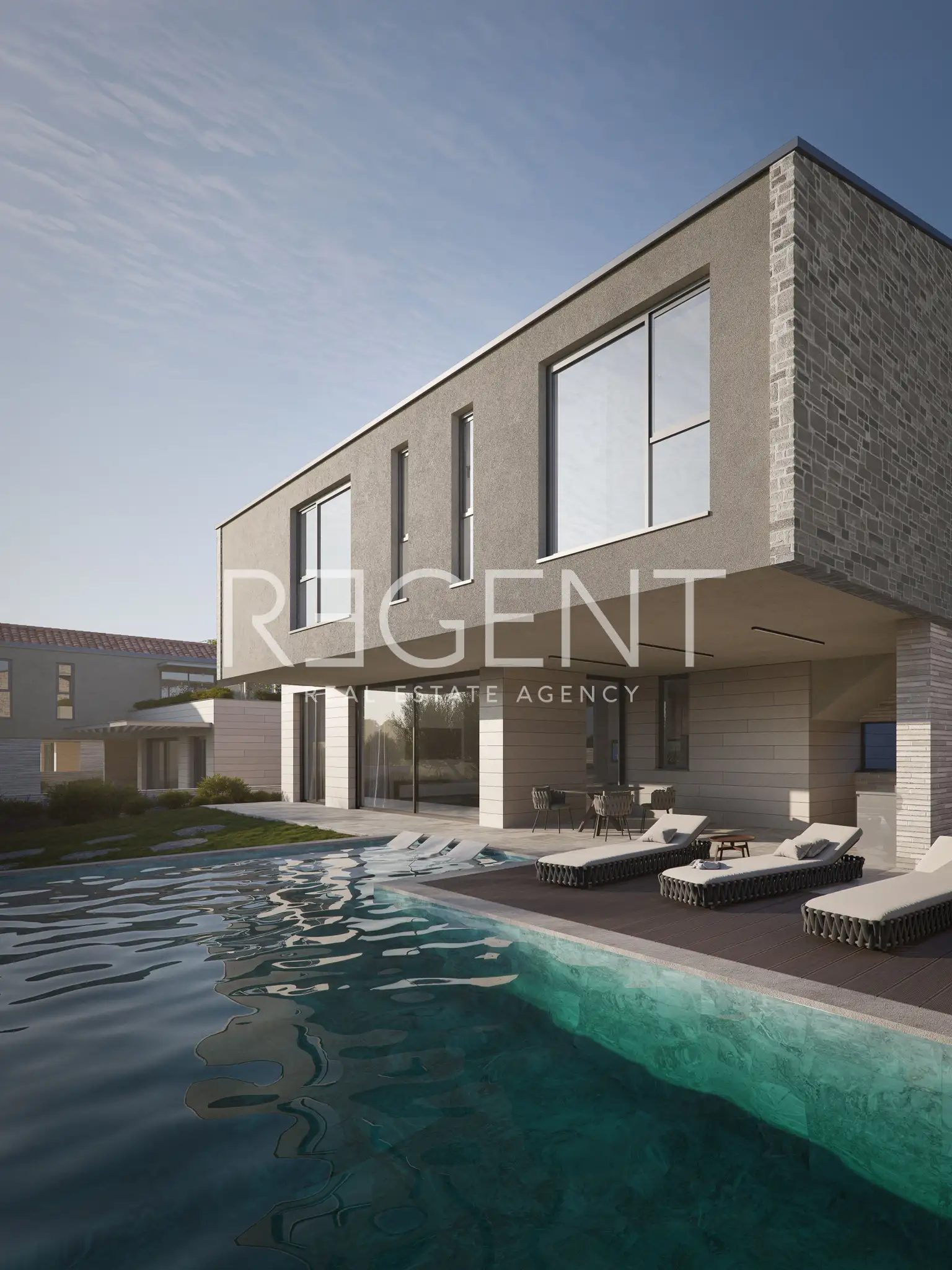 Bale - villa moderne de luxe avec piscine et terrasse sur le toit