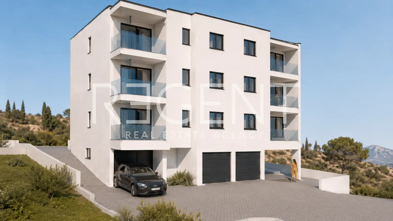 Stan 53 m², Makarska, širi centar - 1 SS, pogled na more